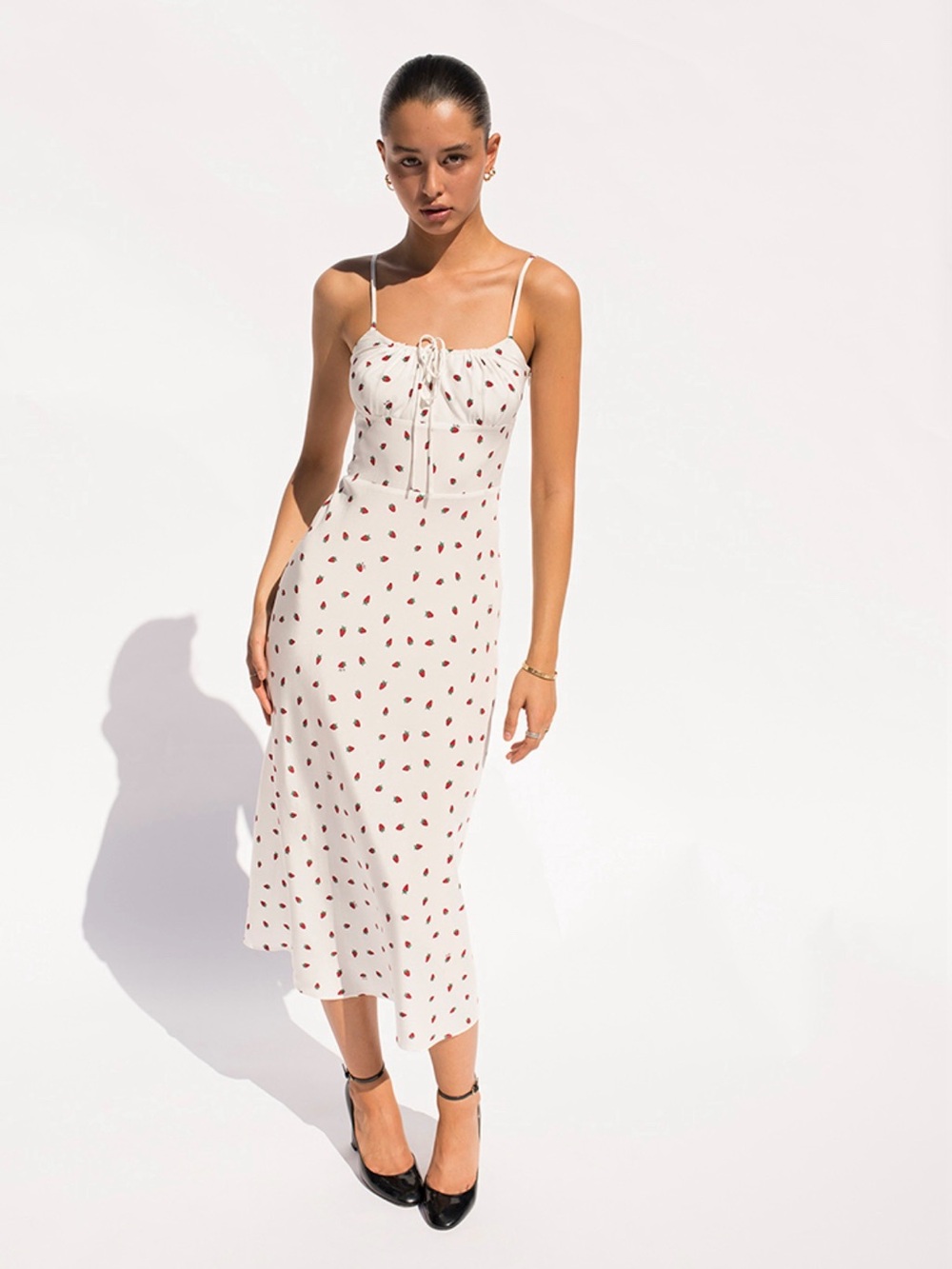 Realisation Par White strawberry dress S